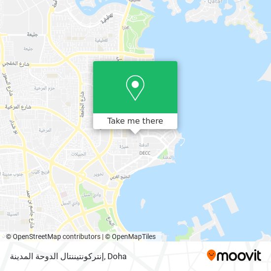 إنتركونتيننتال الدوحة المدينة map