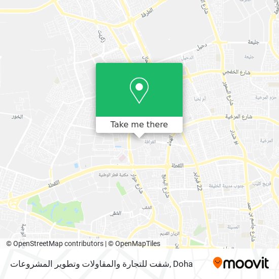 شفت للتجارة والمقاولات وتطوير المشروعات map