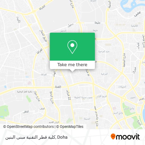 كلية قطر التقنية مبنى البنين map