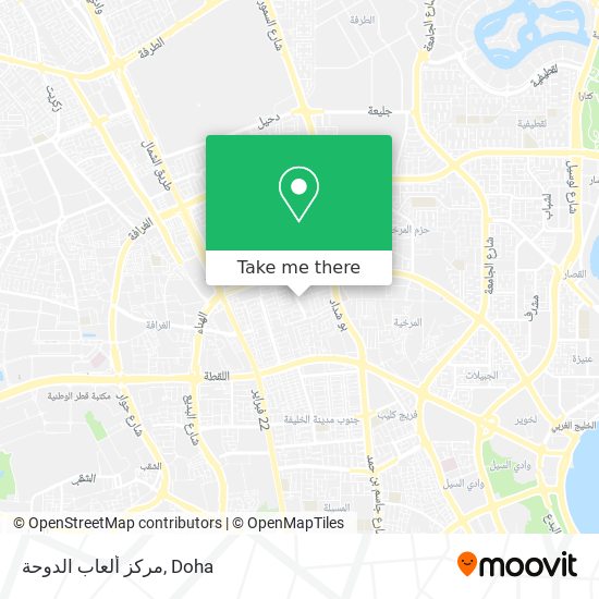 مركز ألعاب الدوحة map