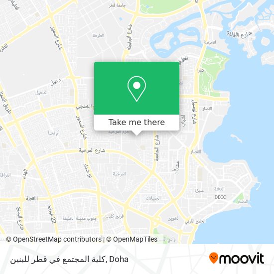 كلية المجتمع في قطر للبنين map