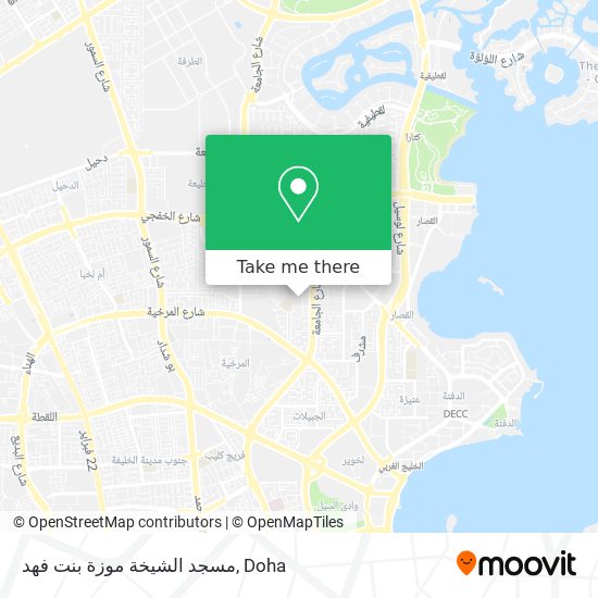 مسجد الشيخة موزة بنت فهد map