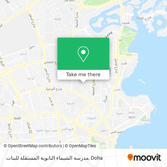 مدرسة الشيماء الثانوية المستقلة للبنات map