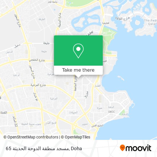 مسجد منطقة الدوحة الحديثة 65 map