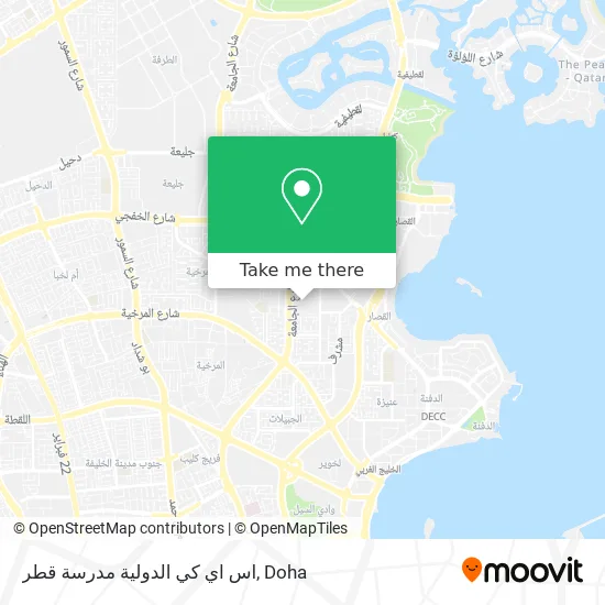 اس اي كي الدولية مدرسة قطر map
