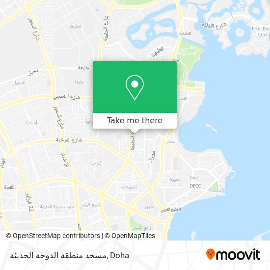 مسجد منطقة الدوحة الحديثة map