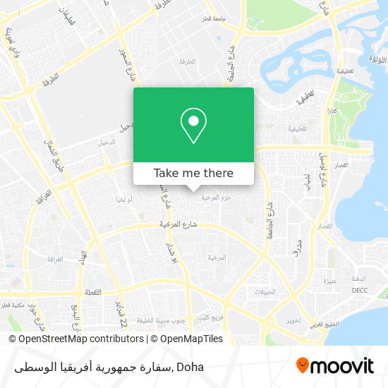 سفارة جمهورية أفريقيا الوسطى map