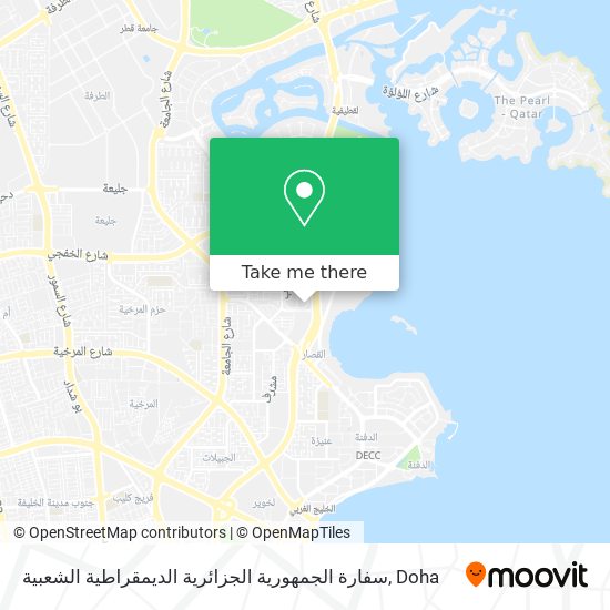 سفارة الجمهورية الجزائرية الديمقراطية الشعبية map