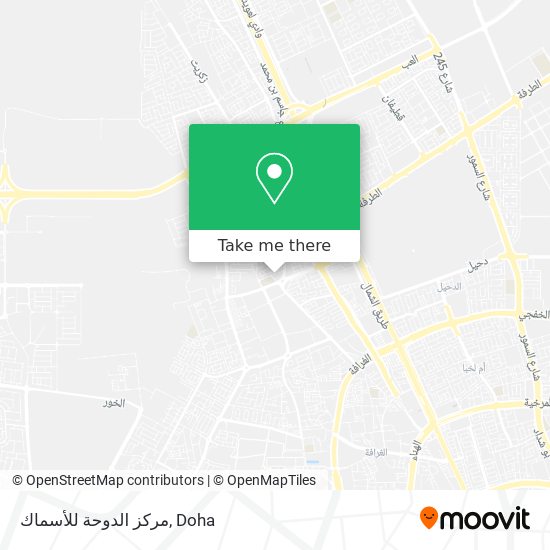 مركز الدوحة للأسماك map