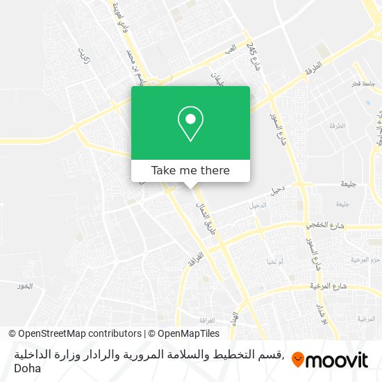 قسم التخطيط والسلامة المرورية والرادار وزارة الداخلية map