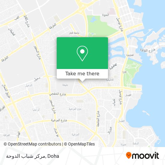 مركز شباب الدوحة map
