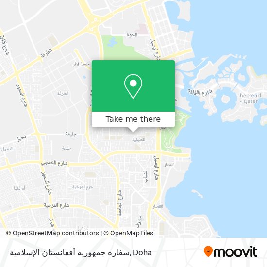 سفارة جمهورية أفغانستان الإسلامية map