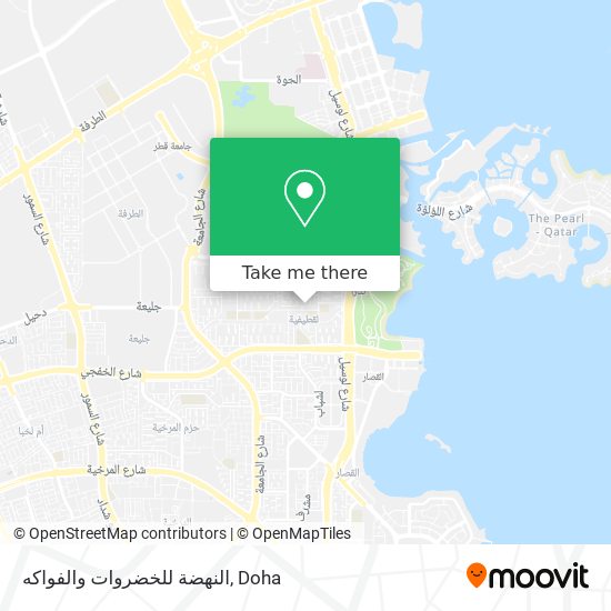 النهضة للخضروات والفواكه map