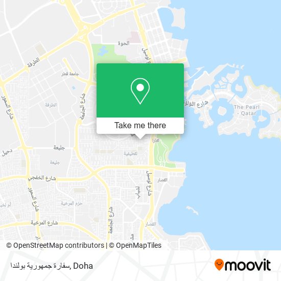 سفارة جمهورية بولندا map