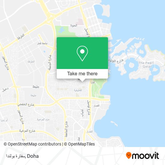 سفارة بولندا map