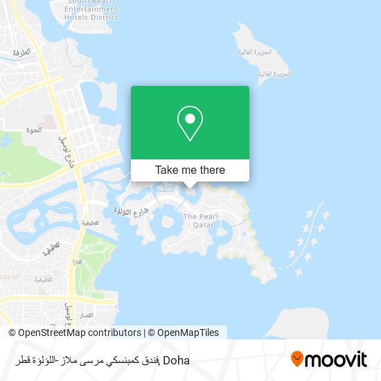 فندق كمبنسكي مرسى ملاز-اللؤلؤة قطر map