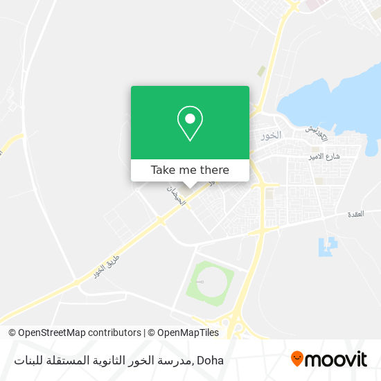 مدرسة الخور الثانوية المستقلة للبنات map
