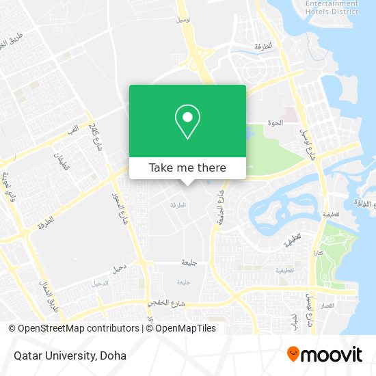 Qatar University map