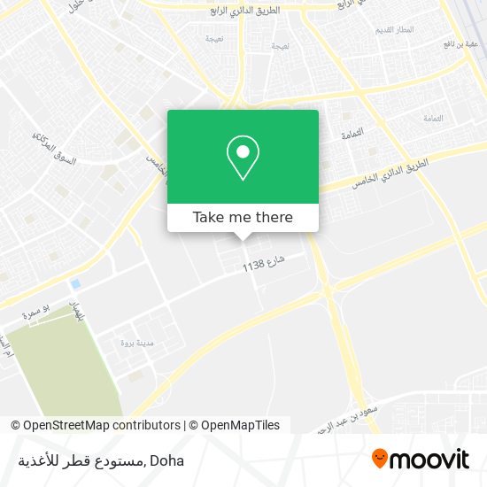 مستودع قطر للأغذية map