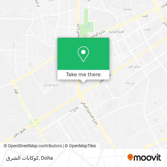 كوكابات الشرق map