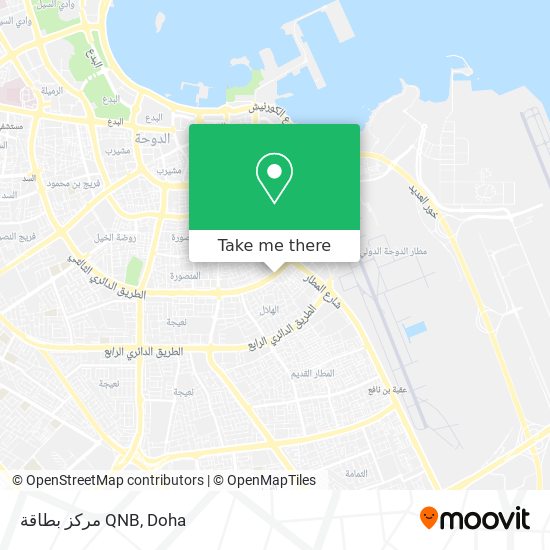 مركز بطاقة QNB map