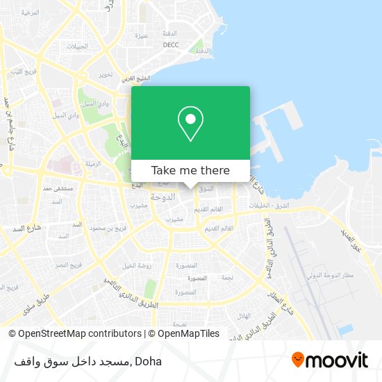 مسجد داخل سوق واقف map