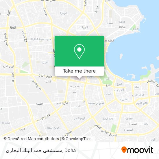 مستشفى حمد البنك التجاري map