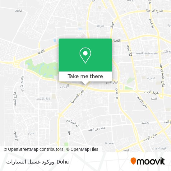 ووكود غسيل السيارات map