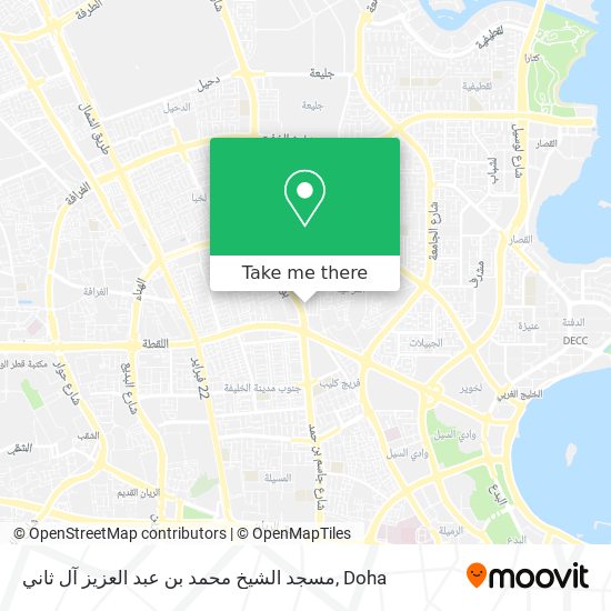 مسجد الشيخ محمد بن عبد العزيز آل ثاني map