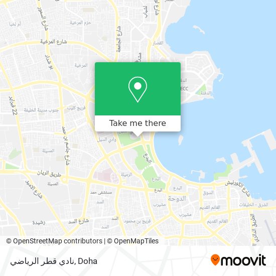 نادي قطر الرياضي map
