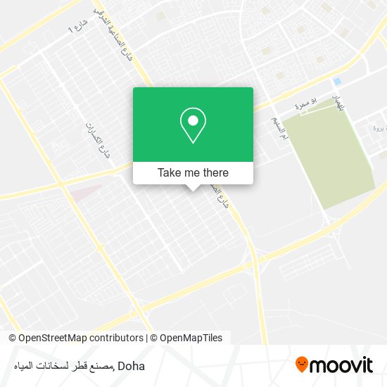 مصنع قطر لسخانات المياه map