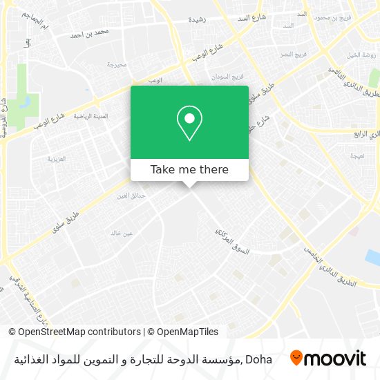 مؤسسة الدوحة للتجارة و التموين للمواد الغذائية map