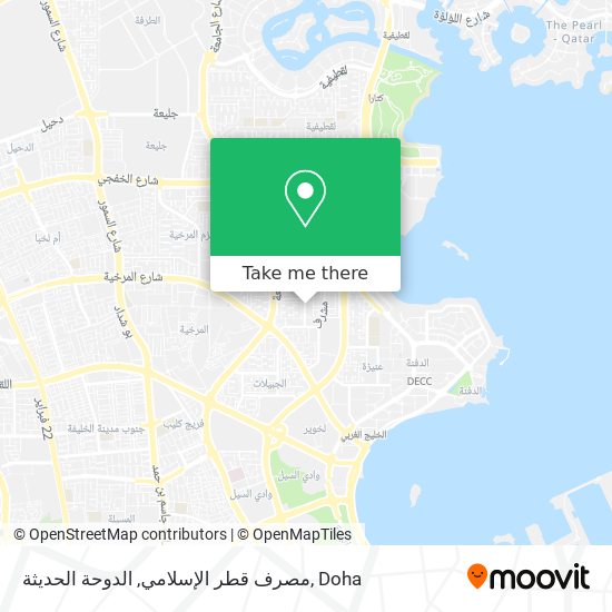 مصرف قطر الإسلامي, الدوحة الحديثة map