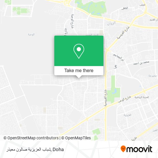 شباب العزيزية صالون معيذر map