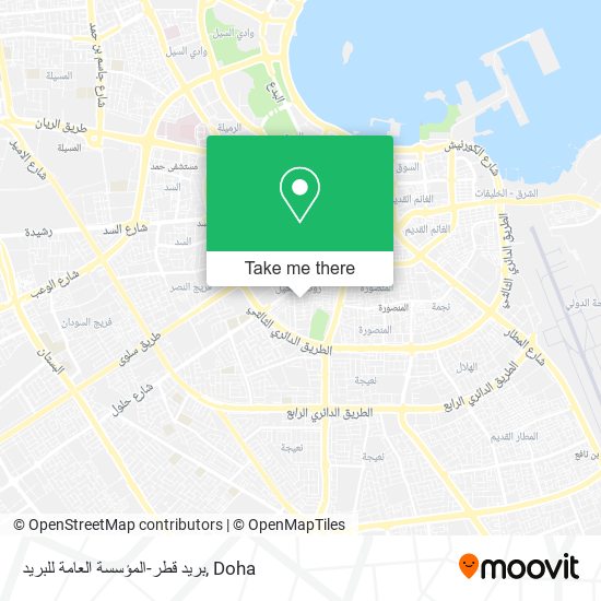 بريد قطر-المؤسسة العامة للبريد map