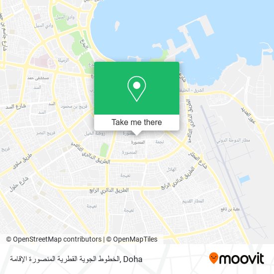 الخطوط الجوية القطرية المنصورة الإقامة map