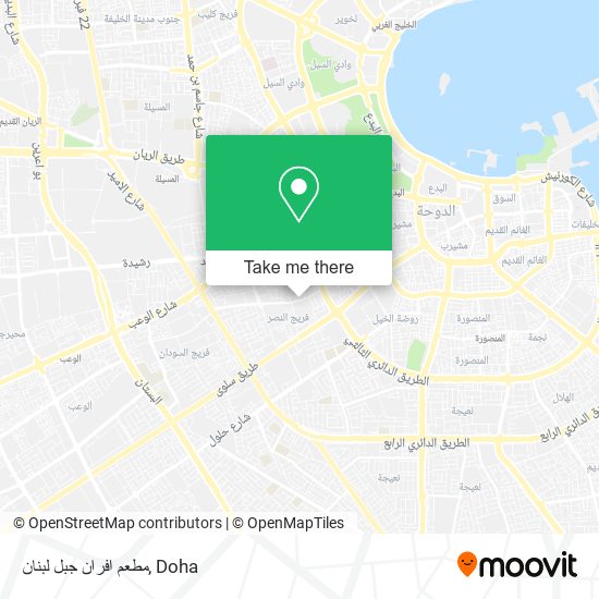 مطعم افران جبل لبنان map