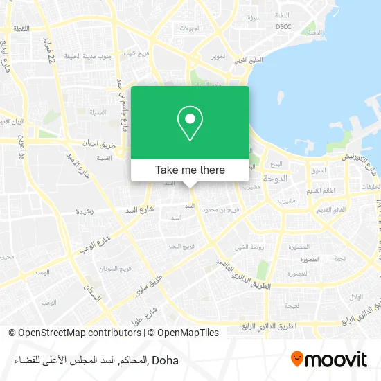 المحاكم, السد المجلس الأعلى للقضاء map