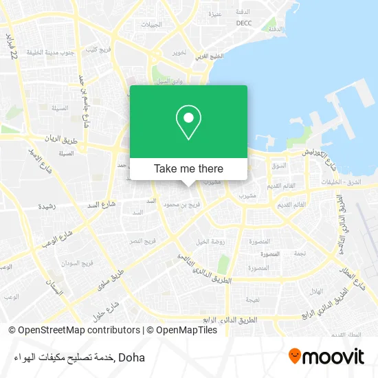 خدمة تصليح مكيفات الهواء map