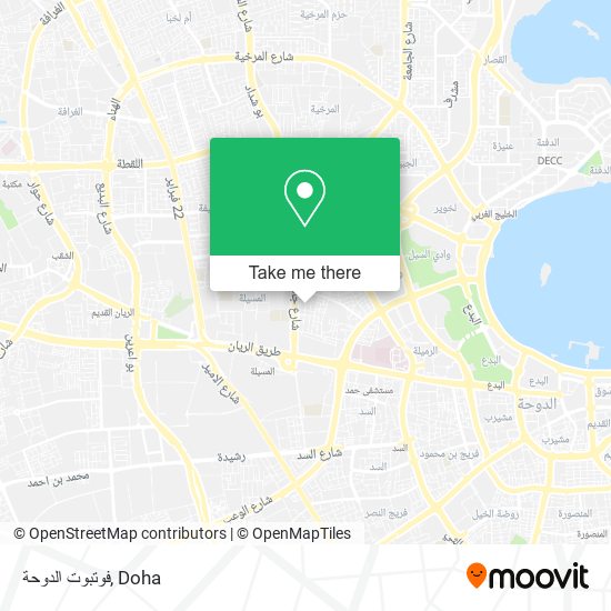 فوتبوت الدوحة map