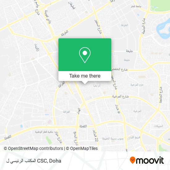 المكتب الرئيسي ل CSC map