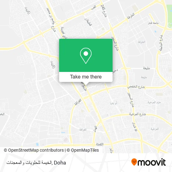 الخيمة للحلويات والمعجنات map