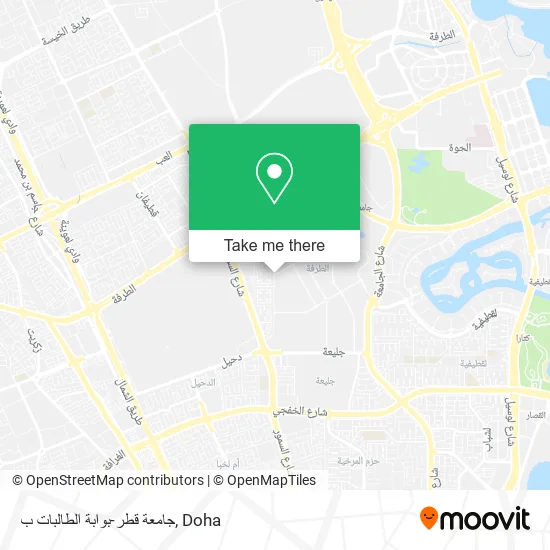 جامعة قطر-بوابة الطالبات ب map