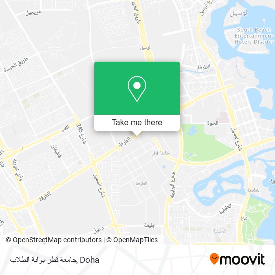 جامعة قطر-بوابة الطلاب map