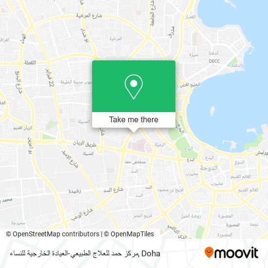 مركز حمد للعلاج الطبيعي-العيادة الخارجية للنساء map