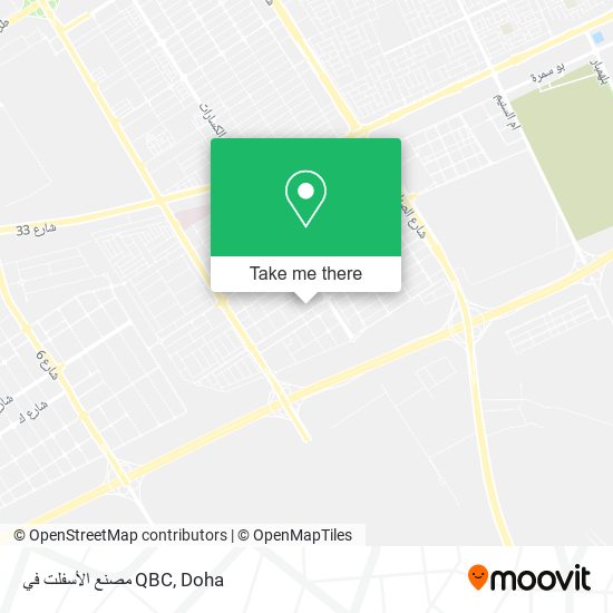 مصنع الأسفلت في QBC map