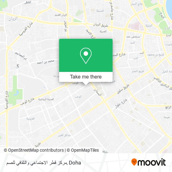 مركز قطر الاجتماعي والثقافي للصم map