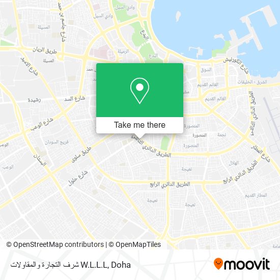 شرف التجارة والمقاولات W.L.L.L map