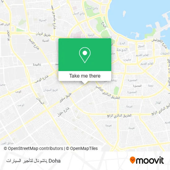 ناشونال لتأجير السيارات map