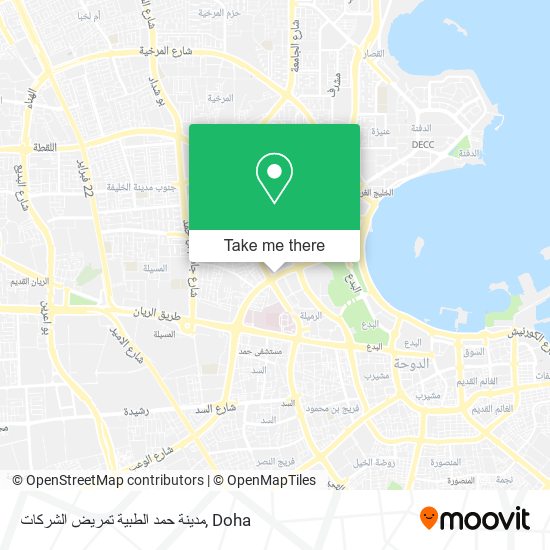 مدينة حمد الطبية تمريض الشركات map